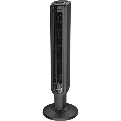 Lasko Oscillating Tower Fan with Remote in Black - T36211