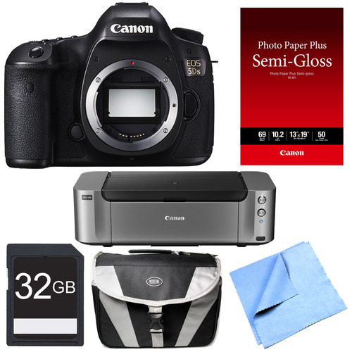 Canon EOS 5DS 50.6MP Digital SLR Camera (Body Only) Printer Bundle