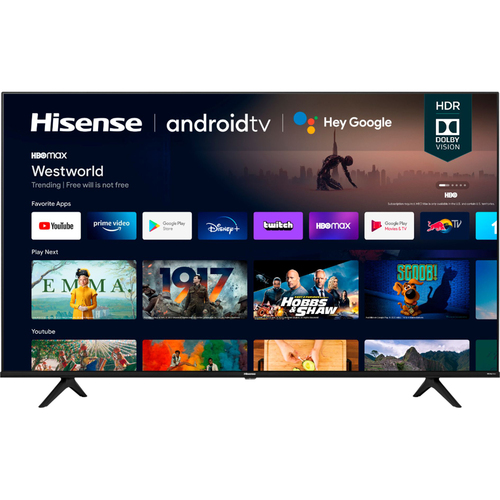 Hisense 43` A6G Series 4K UHD Smart Android TV w/ Dolby Vision HDR 43A6G - Refurbished