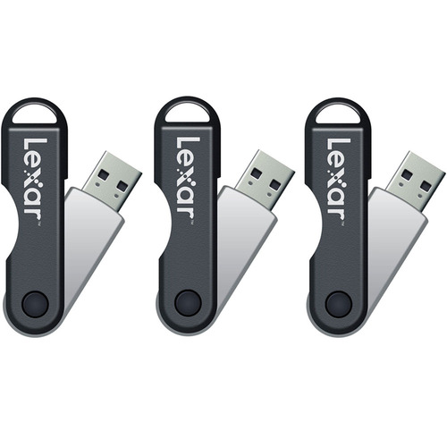 Lexar 16GB JumpDrive TwistTurn USB Flash Drive 3-Pack - Bulk Packaged