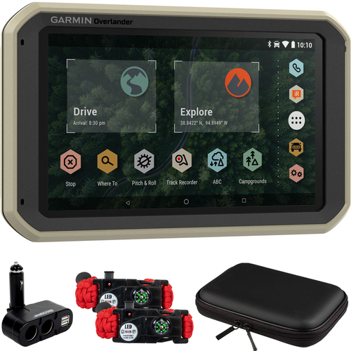 Garmin Overlander On/Off-Road Navigator GPS (Renewed) w/ Accessories Bundle