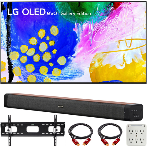 LG OLED65G2PUA 65` HDR 4K Smart OLED TV (2022) w/ Deco Home 60W Soundbar Bundle