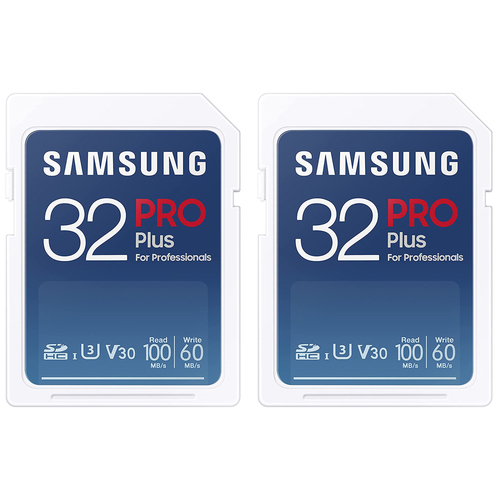 Samsung PRO Plus Full-Size SDHC Memory Card 32GB 2 Pack