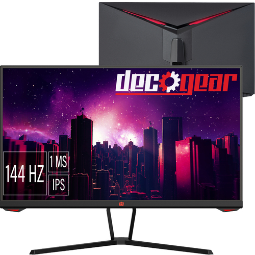 Deco Gear 25` Gaming Monitor, 1080P FHD, IPS AHVA AdaptiveSync Panel, 144Hz, 1ms, 99% sRGB