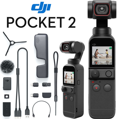 DJI Pocket 2 3-Axis Gimbal Stabilizer 4K Camera Creator Combo - Refurbished