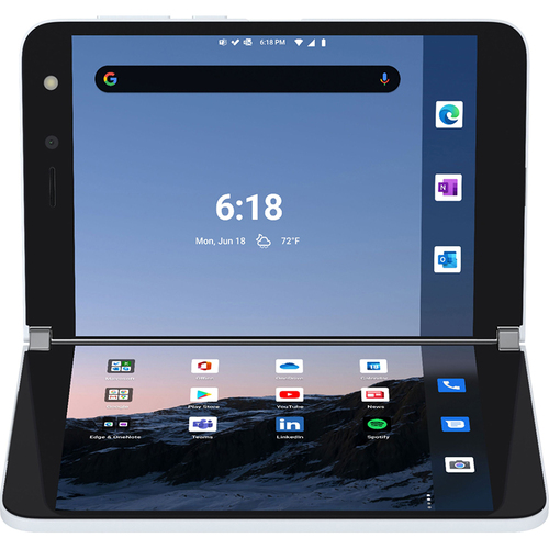 Microsoft Surface Duo 256GB (Unlocked) Folding 2 Screen Smartphone -Glacier TGM-00001