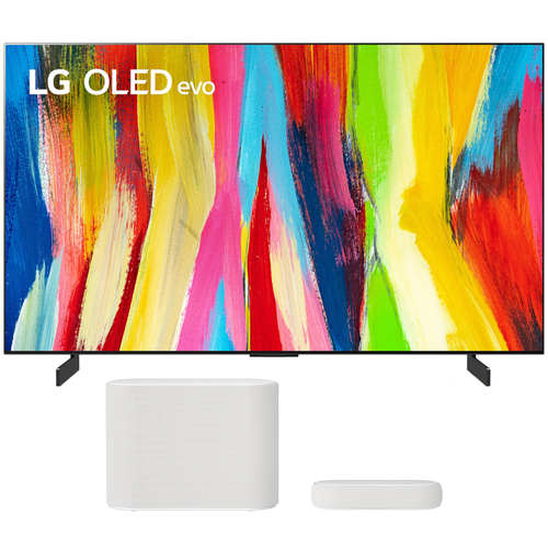 LG 77 Inch HDR 4K Smart OLED TV 2022 with LG Eclair Sound Bar White