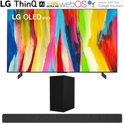 LG OLED83C2PUA 83` HDR 4K Smart OLED TV 2022 w/ LG SP7Y High Res Audio Sound Bar