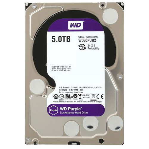 WD Purple WD50PURX 5TB Surveillance 3.5` Internal Hard Drive