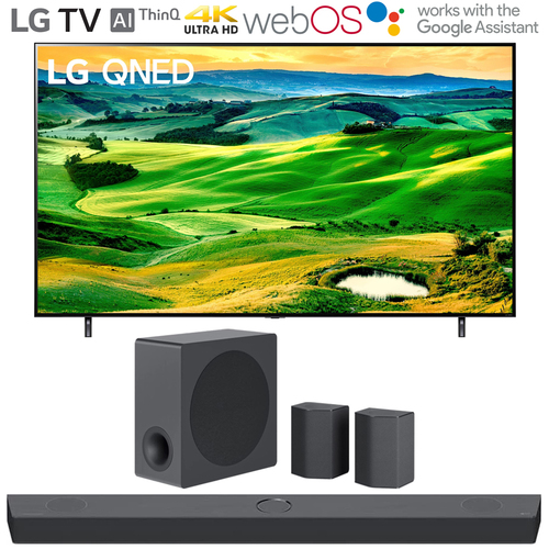 LG 50QNED80UQA 50` QNED Mini-LED Smart TV 2022 w/ LG S95QR High Res Audio Sound Bar