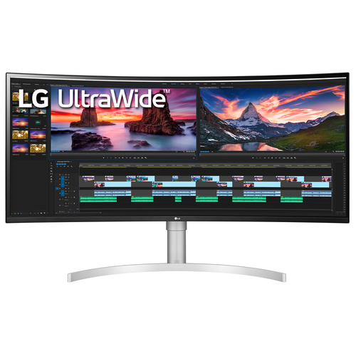 LG 38WN95C-W 38` UltraWide QHD+ IPS Curved Monitor, NVIDIA G-SYNC - Refurbished
