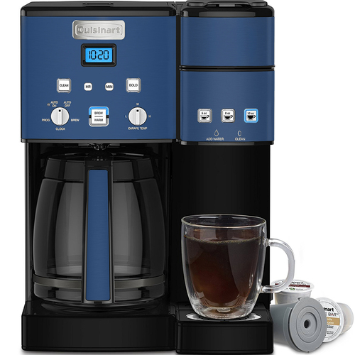 Coffee Center 12 Cup Coffee Maker and Single-Serve Brewer Navy SS-15NV