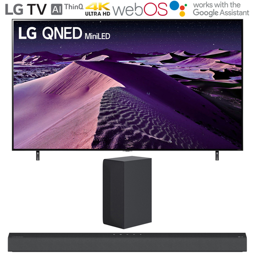 LG 65` HDR 4K Smart QNED Mini-LED TV 2022 w/ LG S65Q High Res Audio Sound Bar