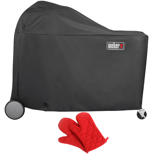 Weber Premium Grill Cover for Kamado S6/Summit Charcoal Grilling with Oven Mitt