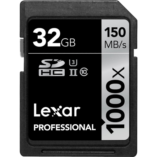 Lexar 32GB Professional 1000x SDHC Class 10 UHS-II Memory Card Up to 150 MB/s
