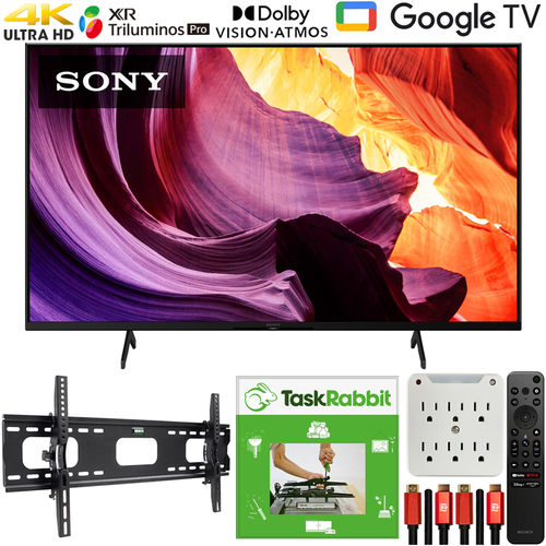 Sony KD43X80K 43` X80K 4K UHD LED Smart TV 2022 with TaskRabbit Installation Bundle