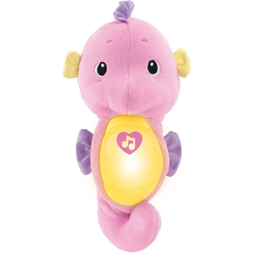 Fisher Price Soothe and Glow Seahorse Plush Toy with Music, Ocean Sounds and Lights