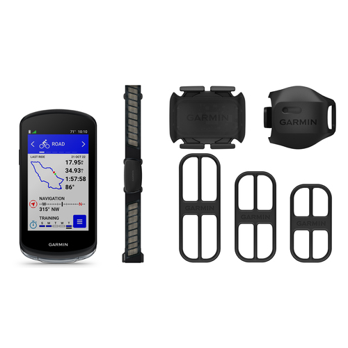 Garmin Edge 1040 Bike GPS Bundle with Speed/Cadence Sensor and HRM-Dual Monitor