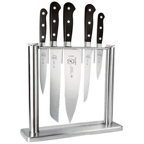 Mercer Cutlery Renaissance Collection 6 Piece Forged Knife Block Set - Glass