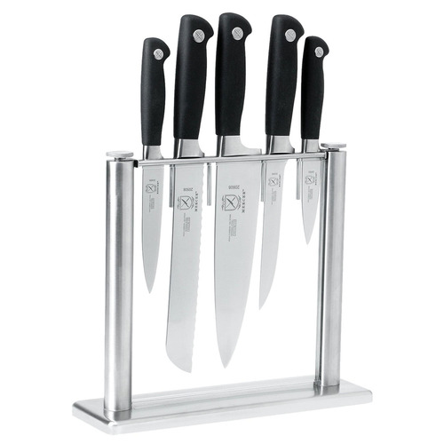 Mercer Cutlery Genesis 6-Piece Knife Set with Tempered-Glass Bloc