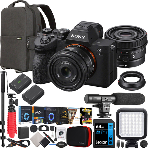 Sony a7 IV Full Frame Mirrorless Camera + FE 40mm F2.5 G Lens Kit SEL40F25G Bundle