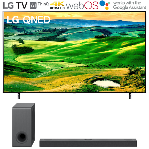 LG 86QNED80UQA 86` QNED Mini-LED Smart TV 2022 w/ LG S80QY High Res Sound Bar