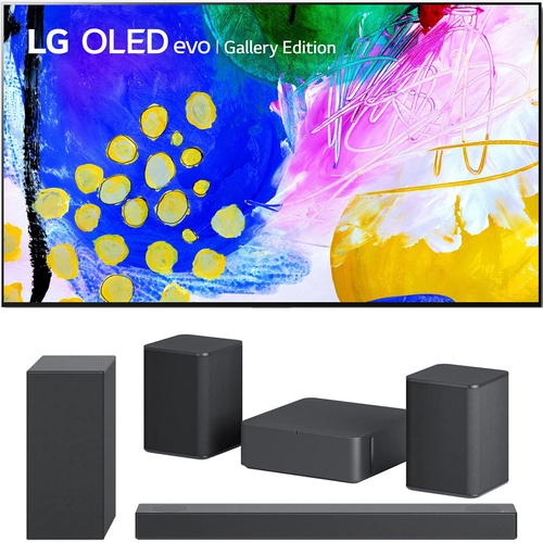 LG 83 Inch HDR 4K Smart OLED TV 2022 with Sound Bar and Rear Speaker