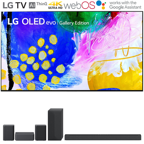 LG OLED83G2PUA 83` HDR 4K Smart OLED TV 2022 + LG S65Q Soundbar + Rear Speaker Kit