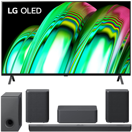 LG 55 Inch A2 Series 4K Smart TV With AI ThinQ 2022 + Sound Bar and Rear Speaker