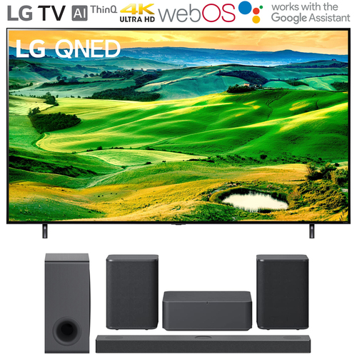 LG 86QNED80UQA 86` QNED Mini-LED Smart TV 2022 +LG S80QY Soundbar +Rear Speaker Kit