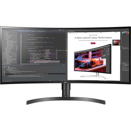 LG WL85C 34` IPS Curved WQHD HDR 10 Monitor with Stand (Black) - Open Box