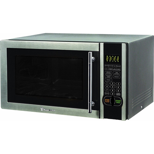 Magic Chef 1.1 Cu. Ft. 1000-Watt Microwave Oven in Stainless Steel - MCM1110ST - Open Box