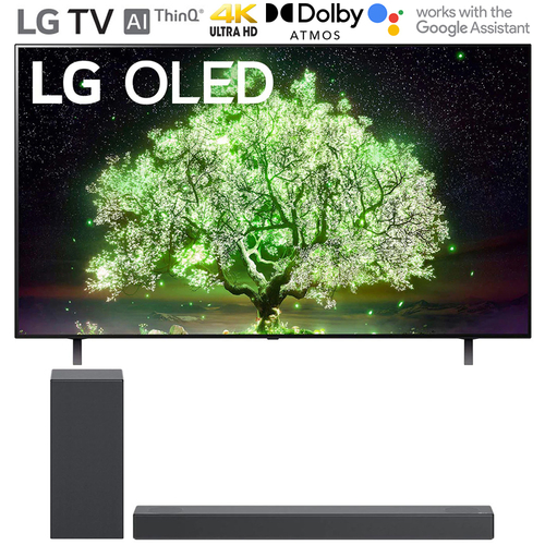 LG 48` A1 Series 4K HDR Smart TV w/ AI ThinQ 2021 +LG S75Q High Res Audio Sound Bar