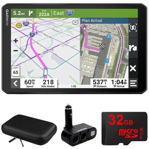 Garmin 010-02740-00 dezl OTR810 8` GPS Truck Navigator w/ Accessories Bundle