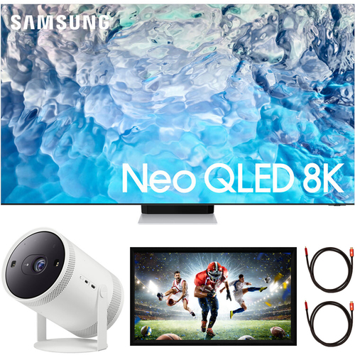 Samsung 65` Neo QLED 8K Smart TV (2022) Bundle with The Freestyle Projector