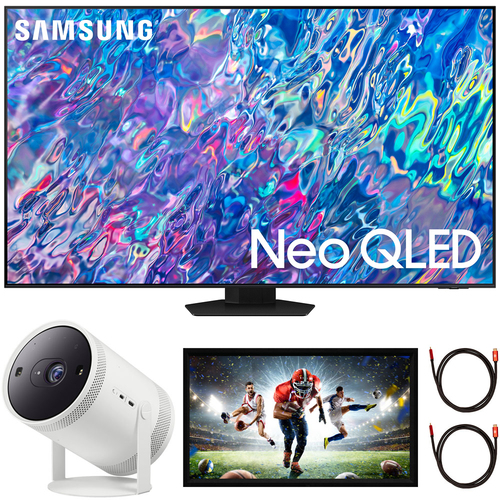 Samsung 65` Neo QLED 4K Mini LED Smart TV (2022) Bundle with The Freestyle Projector