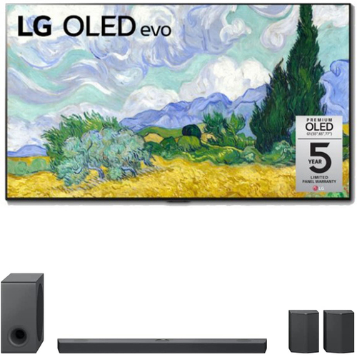 LG 77 Inch OLED evo Gallery TV 2021 Model + LG 9.1.5 ch High Res Audio Sound Bar