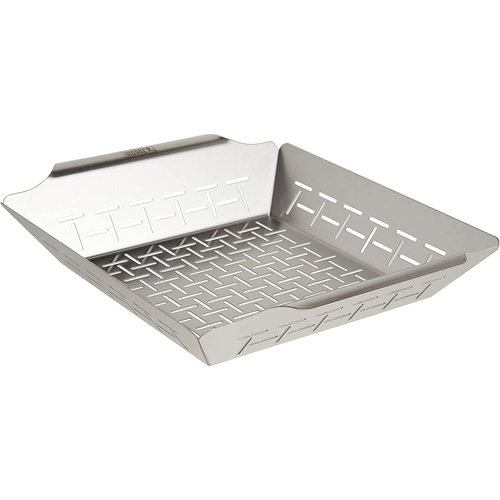 Deluxe Stainless Steel Grilling Basket, Large