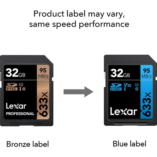 Lexar Professional 633x 32GB SDHC UHS-1 Class 10 Memory Card - Open Box