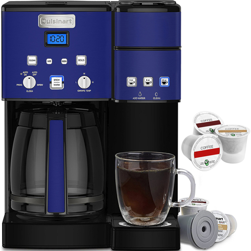 Cuisinart Coffee Center 12 Cup Coffee Maker & Single-Serve Brewer Navy+3 K-Cups