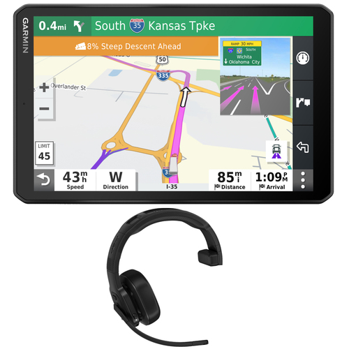 Garmin dezl OTR800 8` GPS Truck Navigator + dezl 100 Wireless Driving Headset