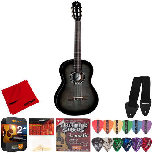 Dean Espana Classical Spanish Acoustic Guitar, Right Handed w/ Accessories Bundle