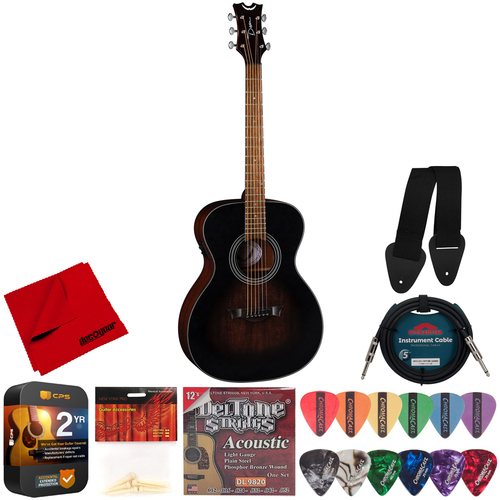 Dean St Augustine Folk Acoustic-Electric Guitar, Right Handed w/ Accessories Bundle
