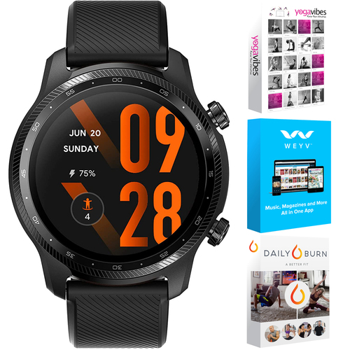 TicWatch WH12018 Pro 3 Ultra GPS Smartwatch Fitness Tracker +Tech Smart USA Fitness Suite