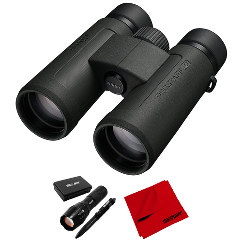 Nikon 16777 PROSTAFF P3 10X42 Binoculars w/ Tactical Accessories Bundle
