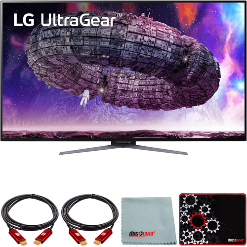 LG 48` UltraGear UHD OLED Gaming Monitor G-SYNC Compatible with Mouse Pad Bundle