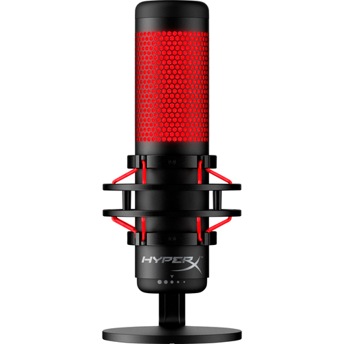 QuadCast Electret USB Condenser Microphone, Black/Red - 4P5P6AA