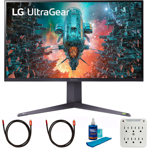 LG 32` UltraGear UHD 4K Nano IPS with ATW Monitor with G-SYNC + Cleaning Bundle