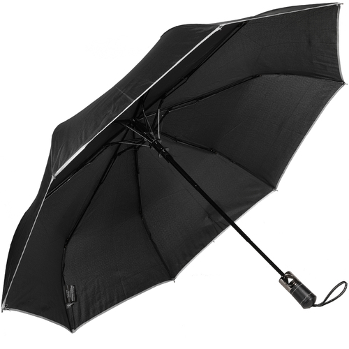 Tahari T4581 Collapsible Travel Umbrella, Black/White