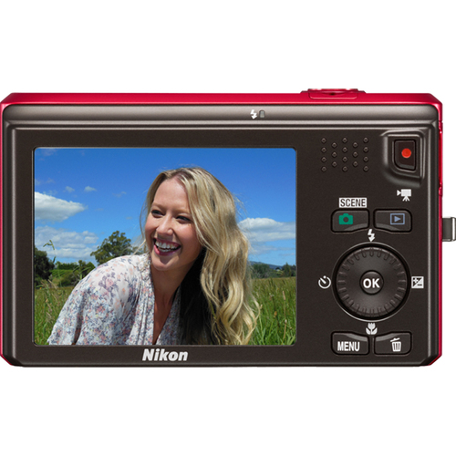 Nikon COOLPIX S6300 16MP 10x Opt Zoom 2.7 LCD Digital Camera - Red - Open Box